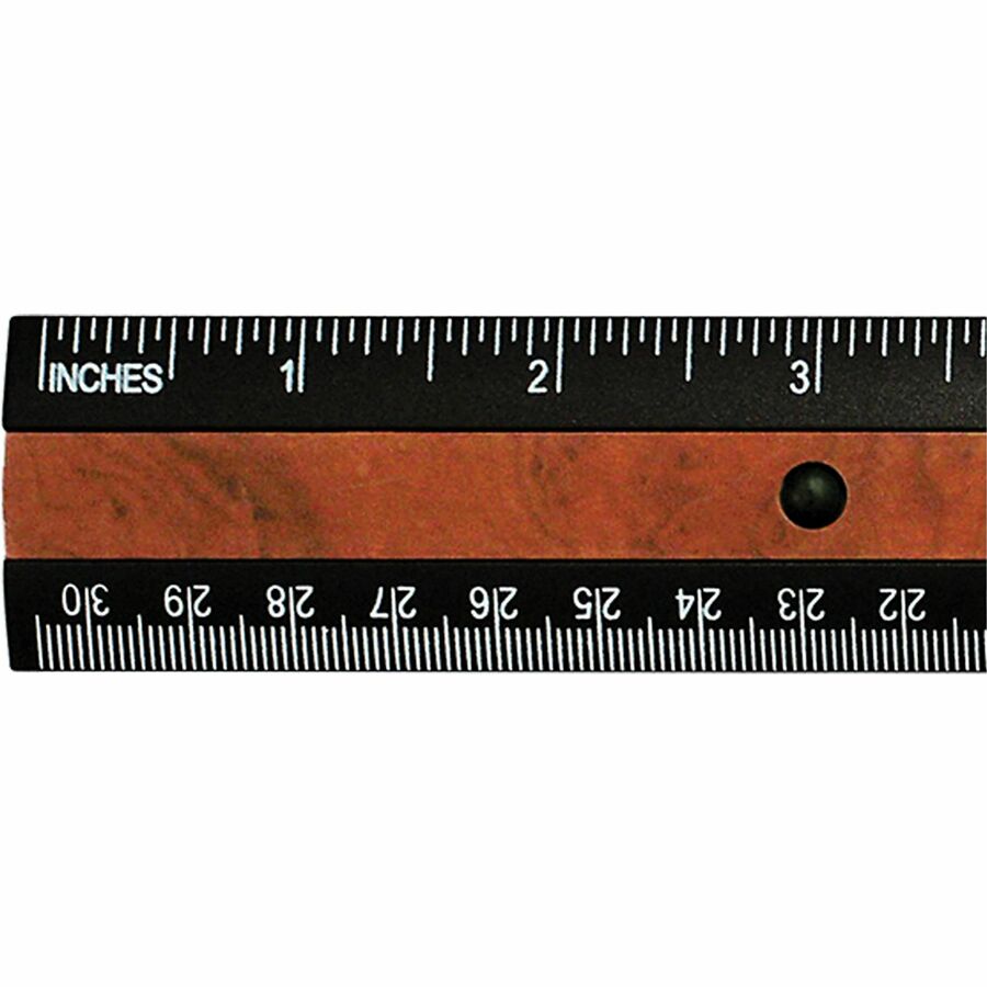 Westcott 12" KleenEarth Faux Burled Wood Ruler - 14077