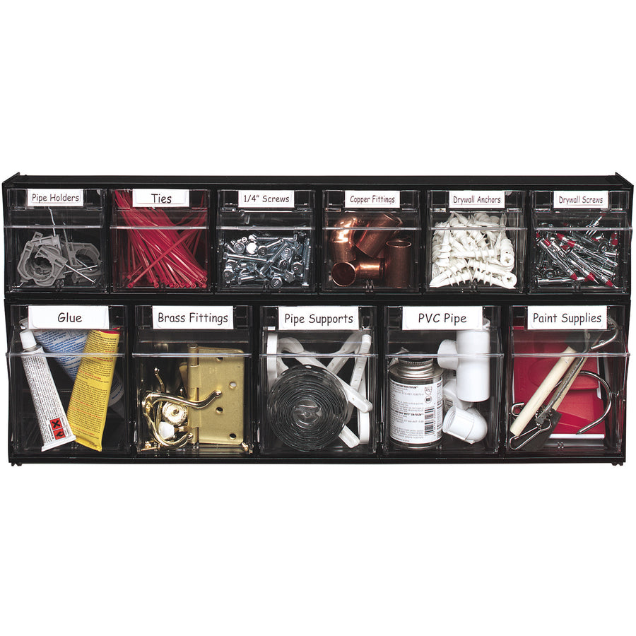 Deflecto Tilt Bin Interlocking Multi-Bin Storage Organizer - 20504OP