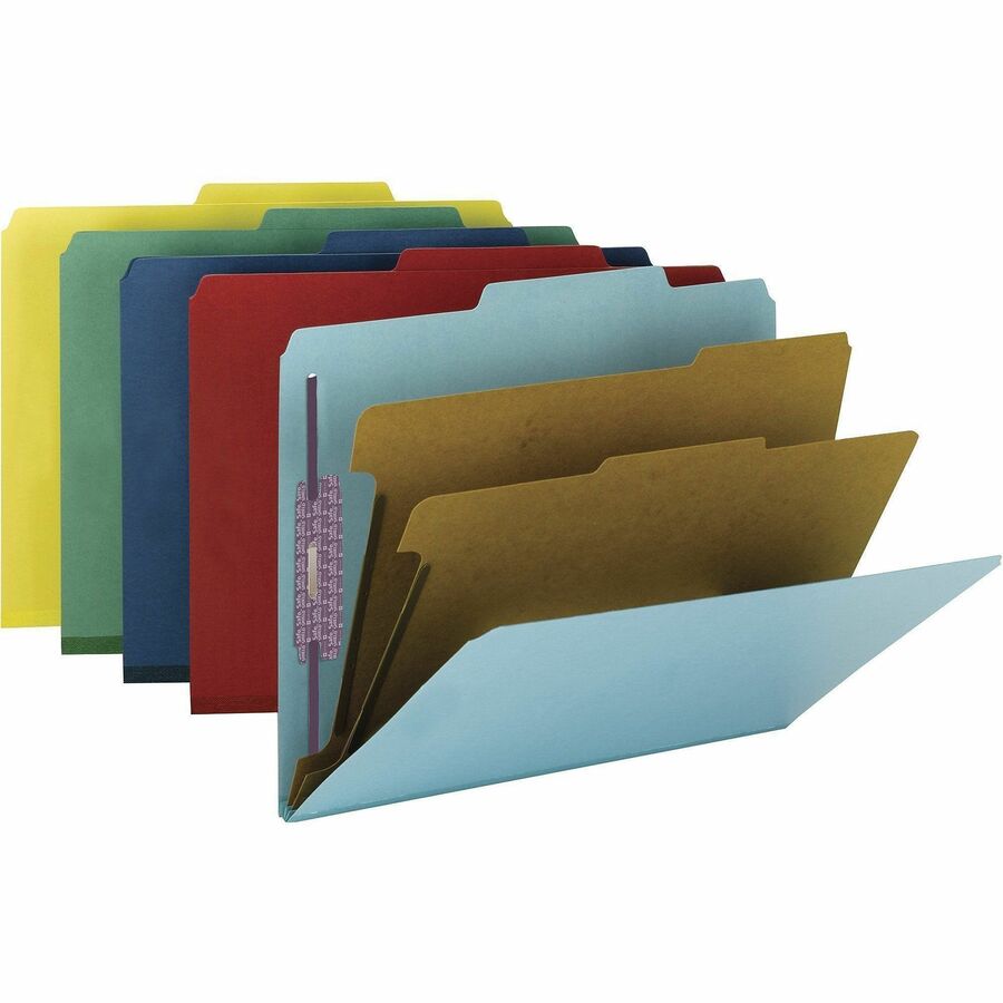 Smead SafeSHIELD 2/5 Tab Cut Letter Recycled Classification Folder - 14032