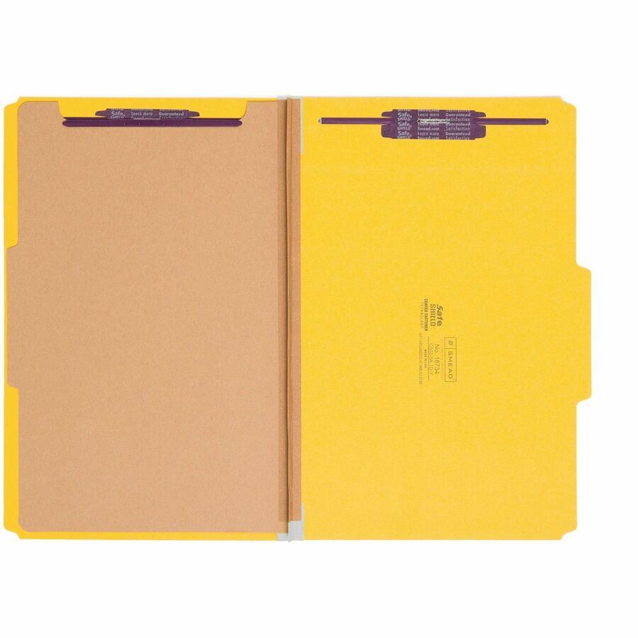 Smead SafeSHIELD 2/5 Tab Cut Legal Recycled Classification Folder - 18734