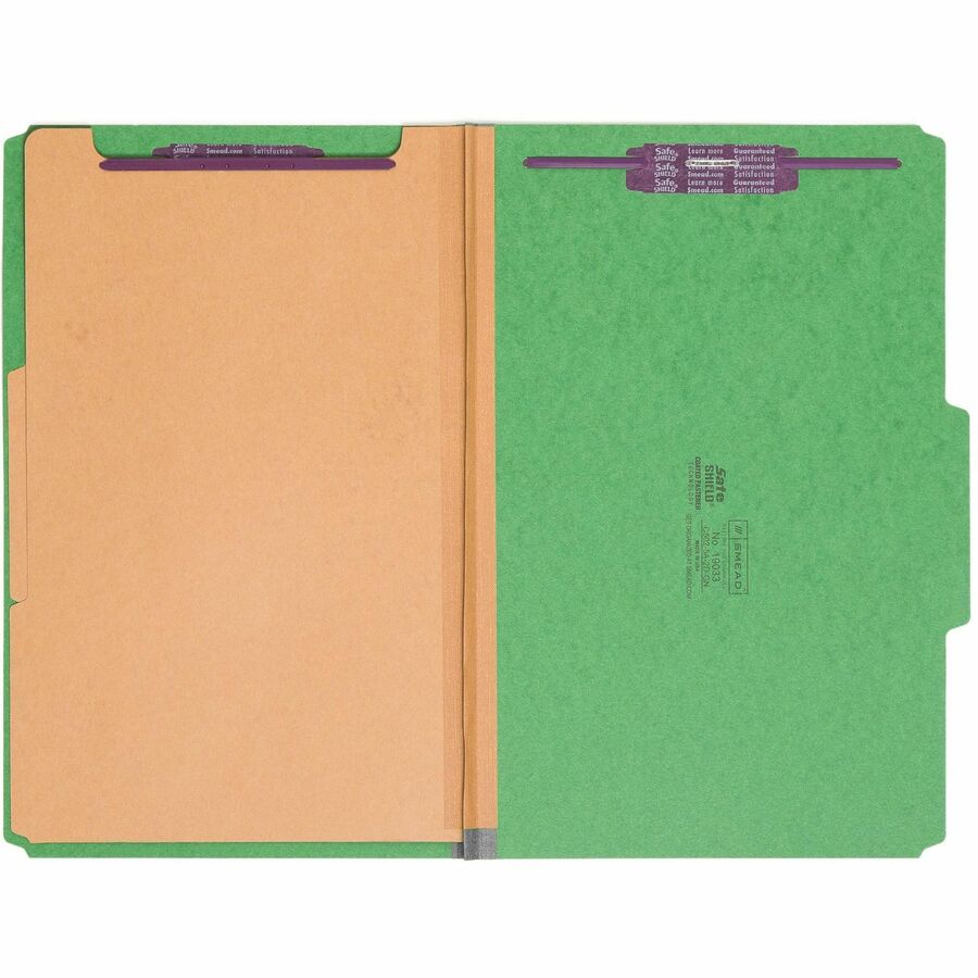 Smead SafeSHIELD 2/5 Tab Cut Legal Recycled Classification Folder - 19033