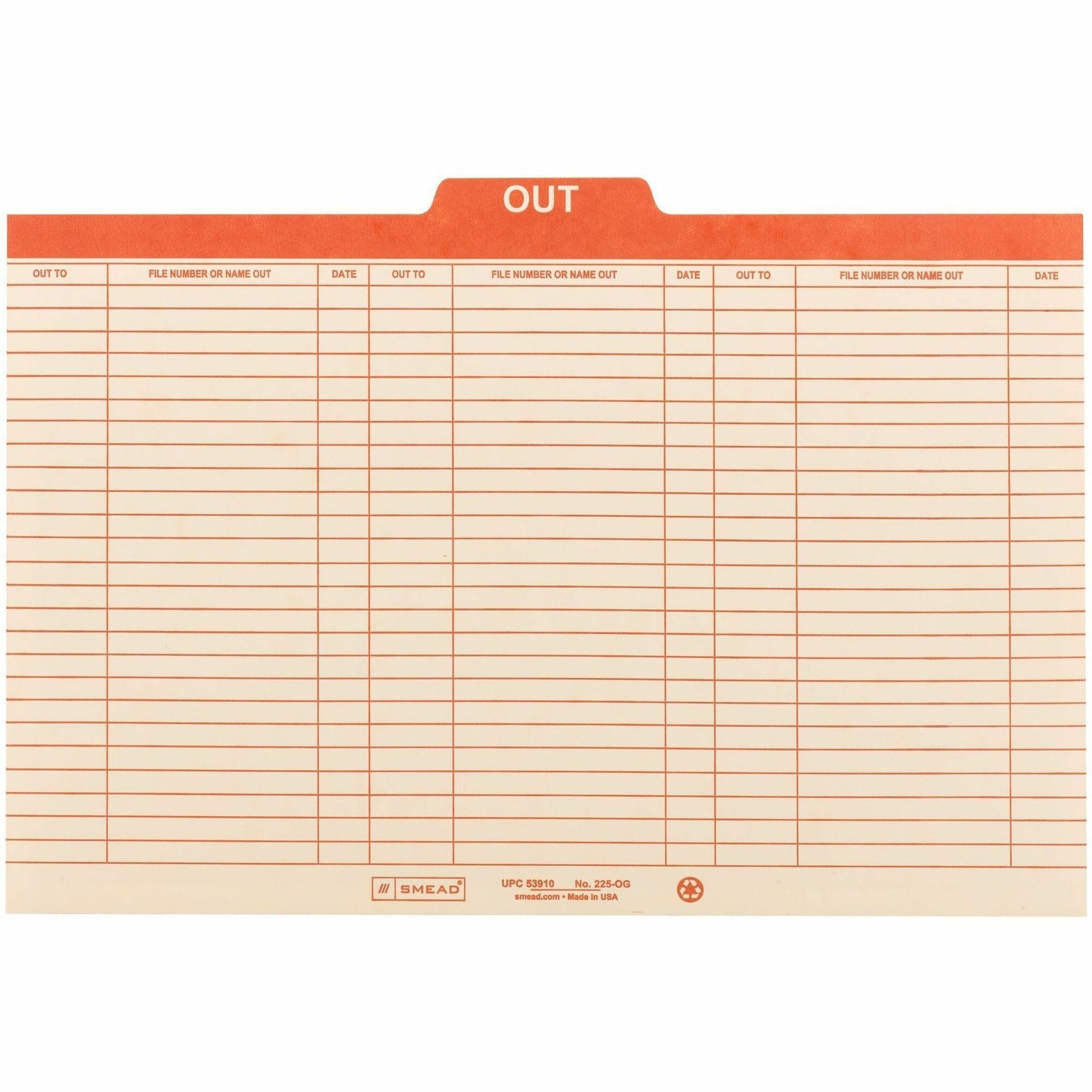 Smead 1/5 Tab Cut Legal Recycled Top Tab File Folder