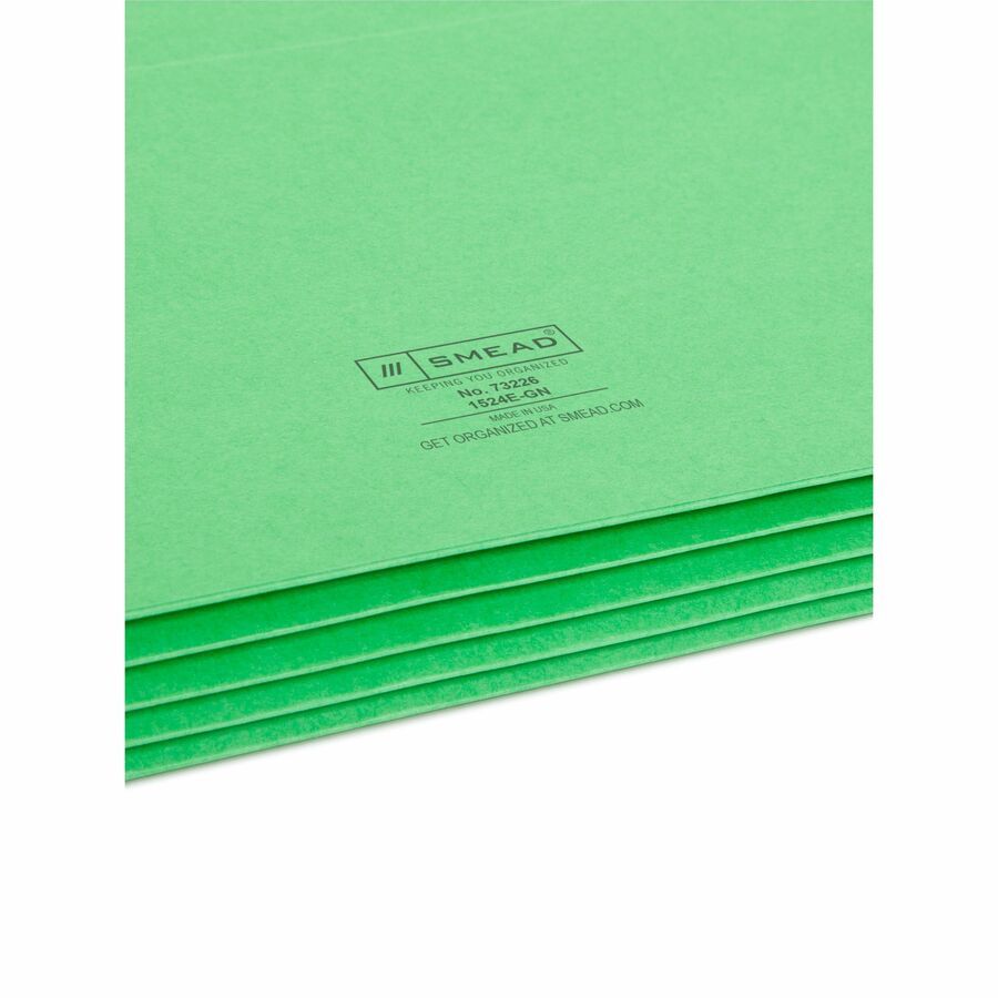 Smead Straight Tab Cut Letter Recycled File Pocket - 73226