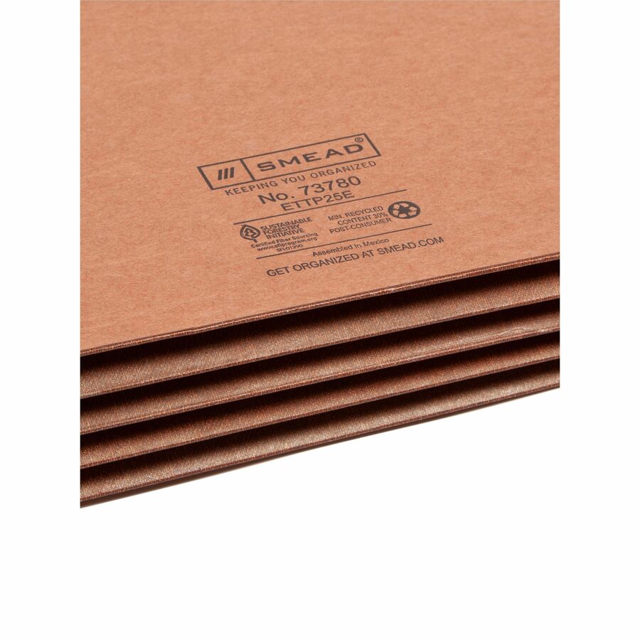 Smead TUFF Straight Tab Cut Letter Recycled File Pocket - 73780