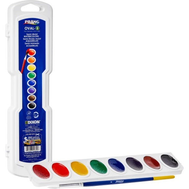 Dixon Semi-Moist Oval Pan 8-Watercolors Set - 00800