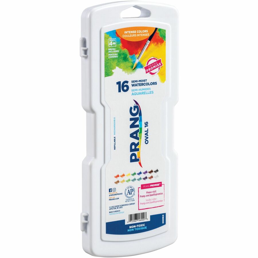 Prang 16 Oval Semi-Moist Watercolors - 16000