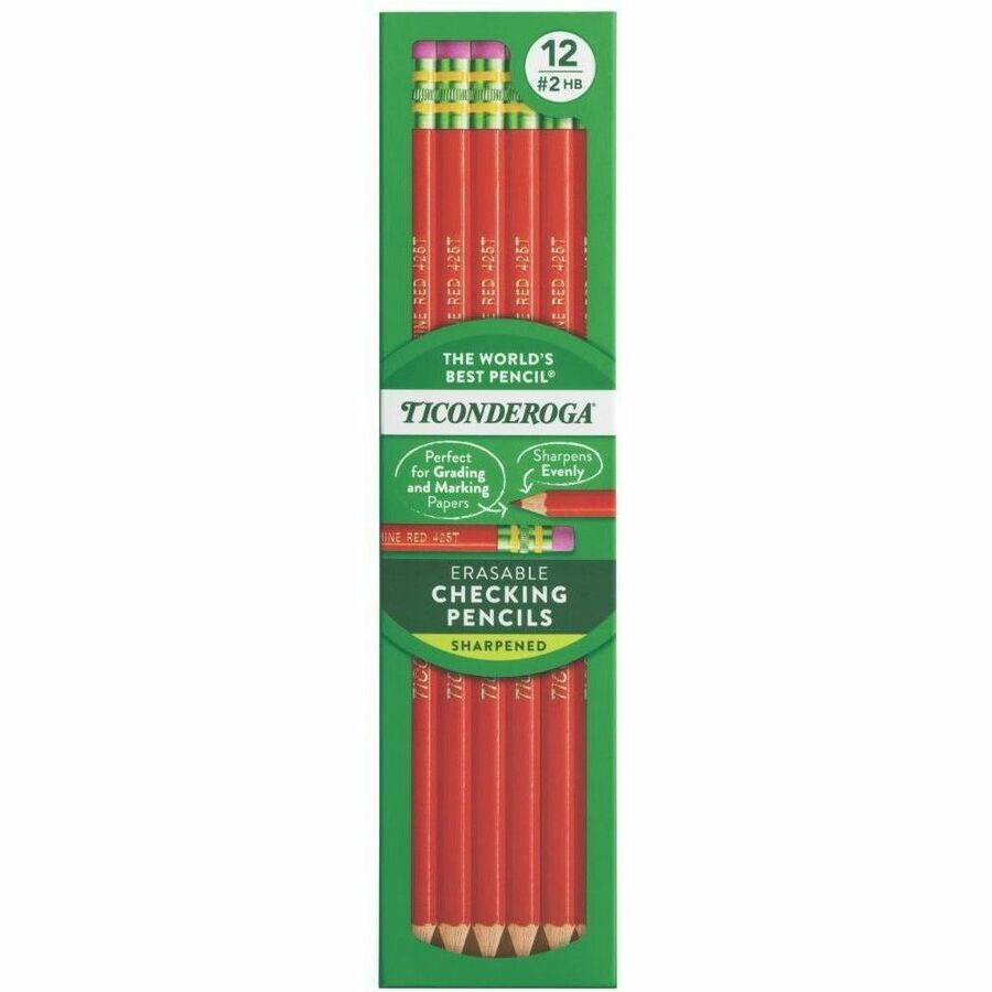 Ticonderoga Eraser Tip Checking Pencils - 14259