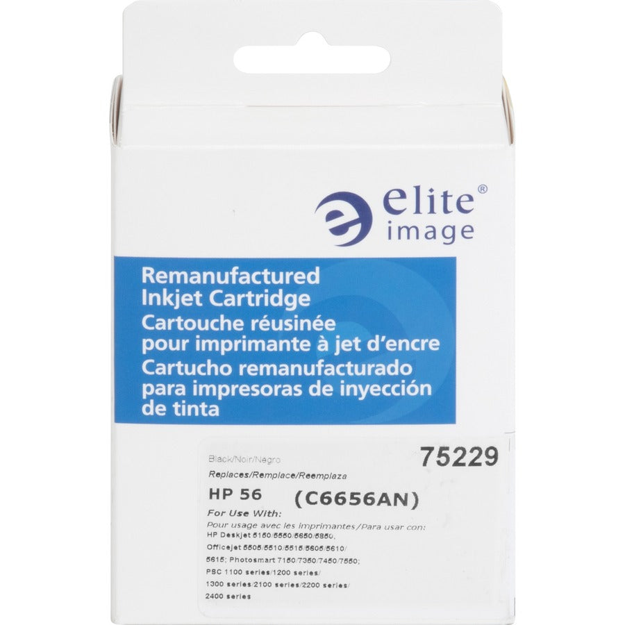 Elite Image Remanufactured Inkjet Ink Cartridge 56 (C6656AN) - Black - 1 Each - 75229
