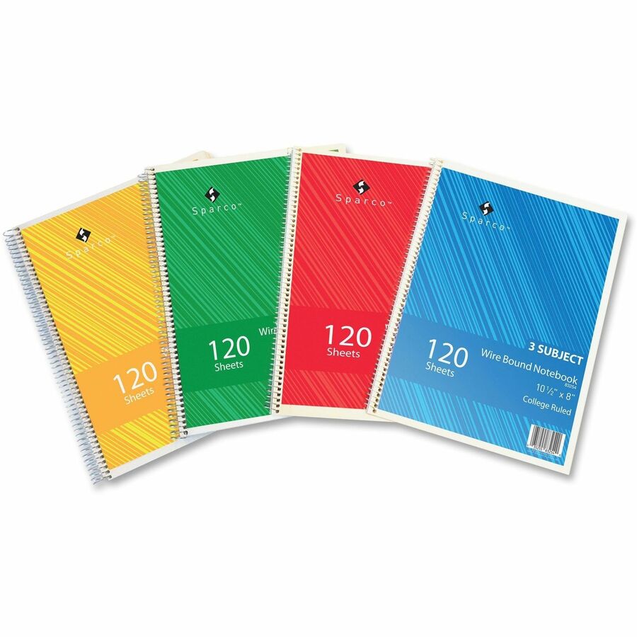 Sparco Wirebound College Ruled Notebooks - 83254