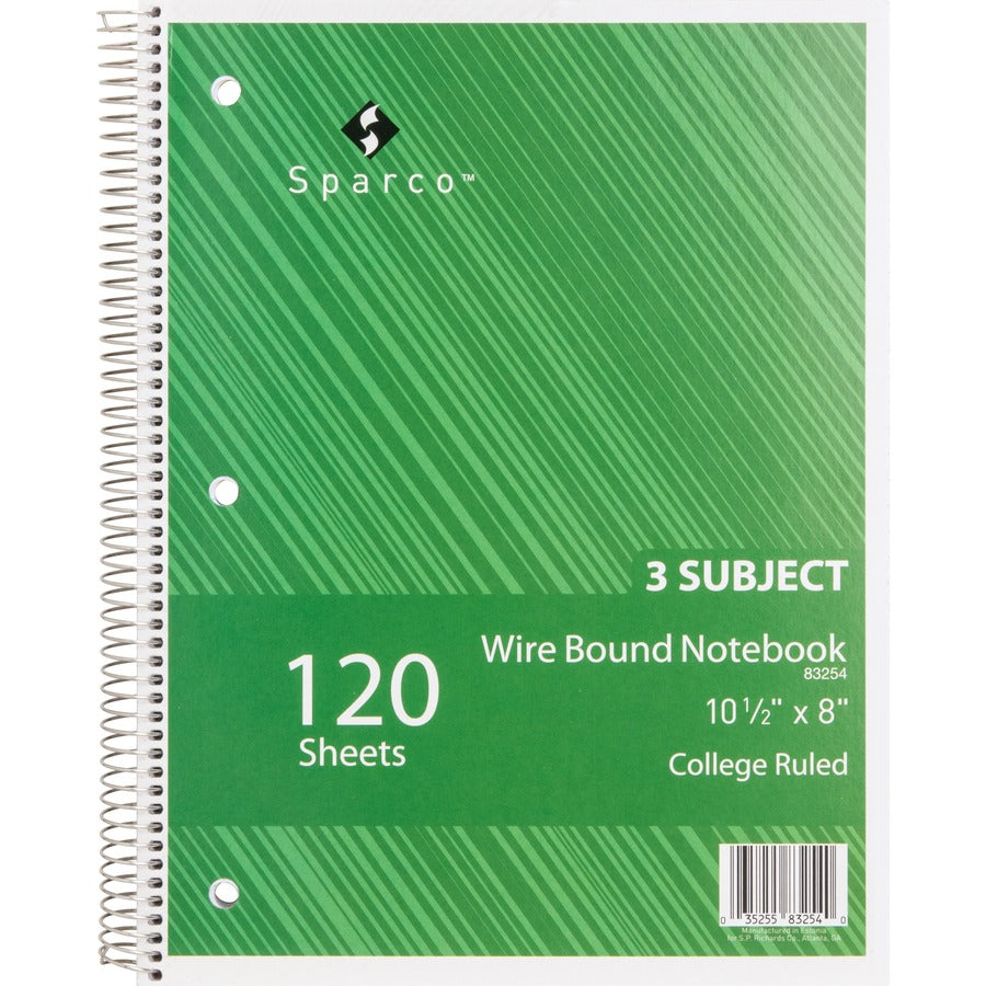 Sparco Wirebound College Ruled Notebooks - 83254