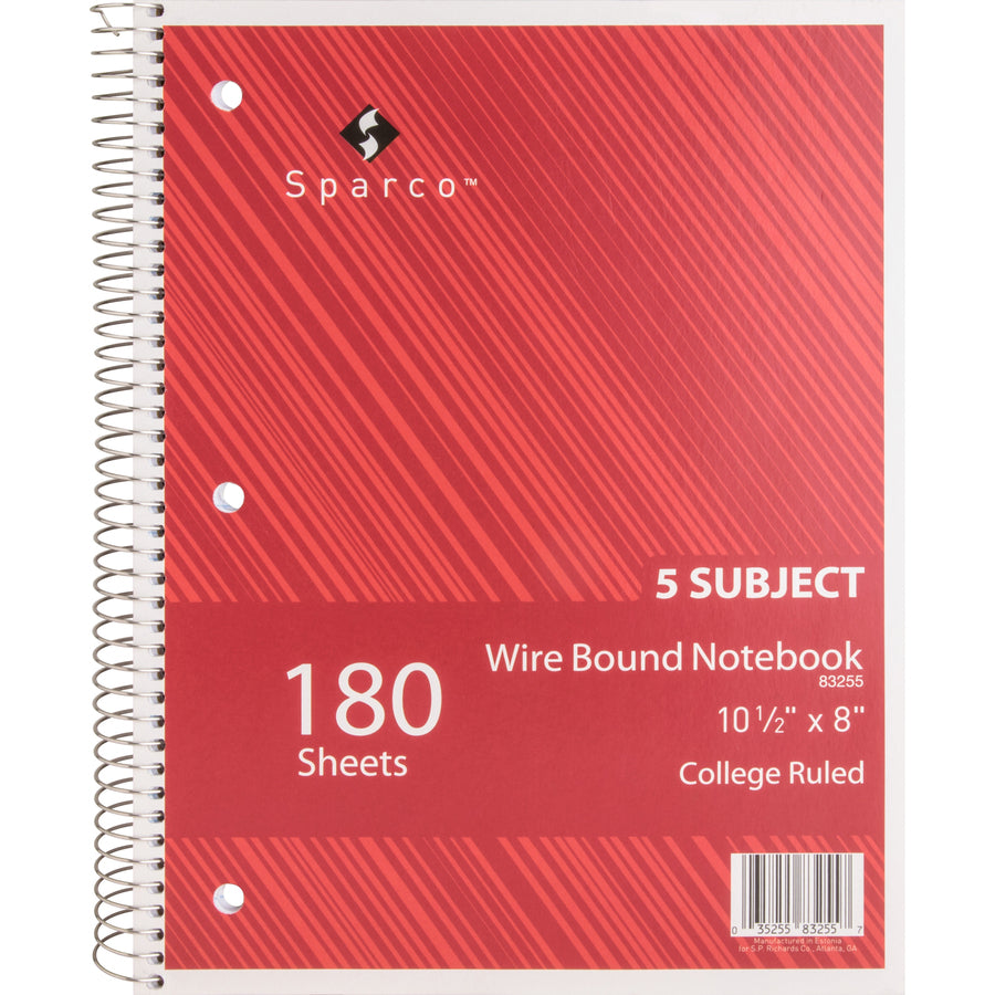 Sparco Wirebound College Ruled Notebooks - 83255