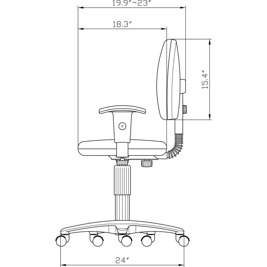Lorell Millenia Series Pneumatic Adjustable Task Chair - 80004