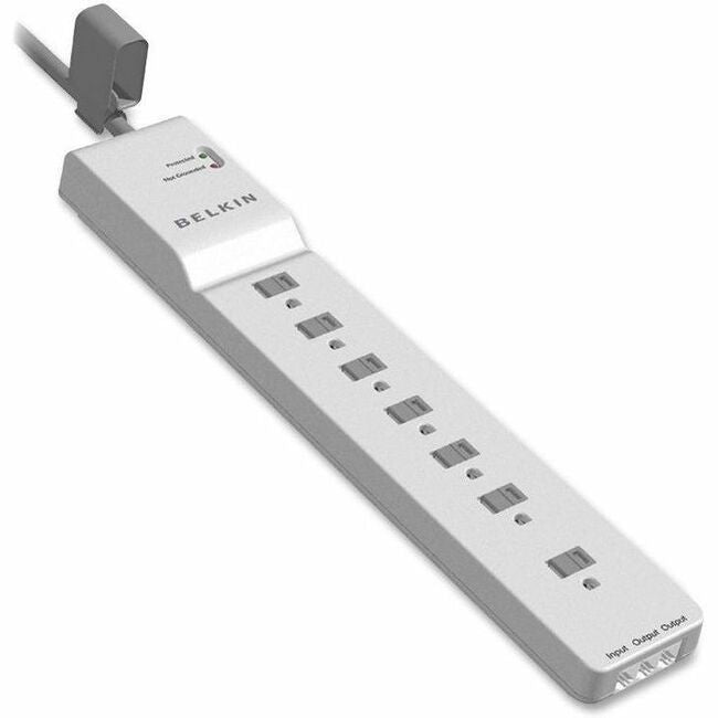 Belkin 7 Outlet Home/Office Surge Protector - 12 foot Cable - White -2160 Joules