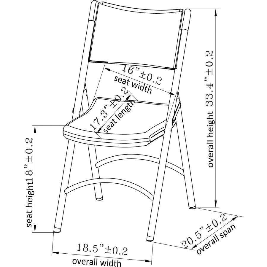 Lorell Heavy-duty Blow-Molded Folding Chairs - 62515