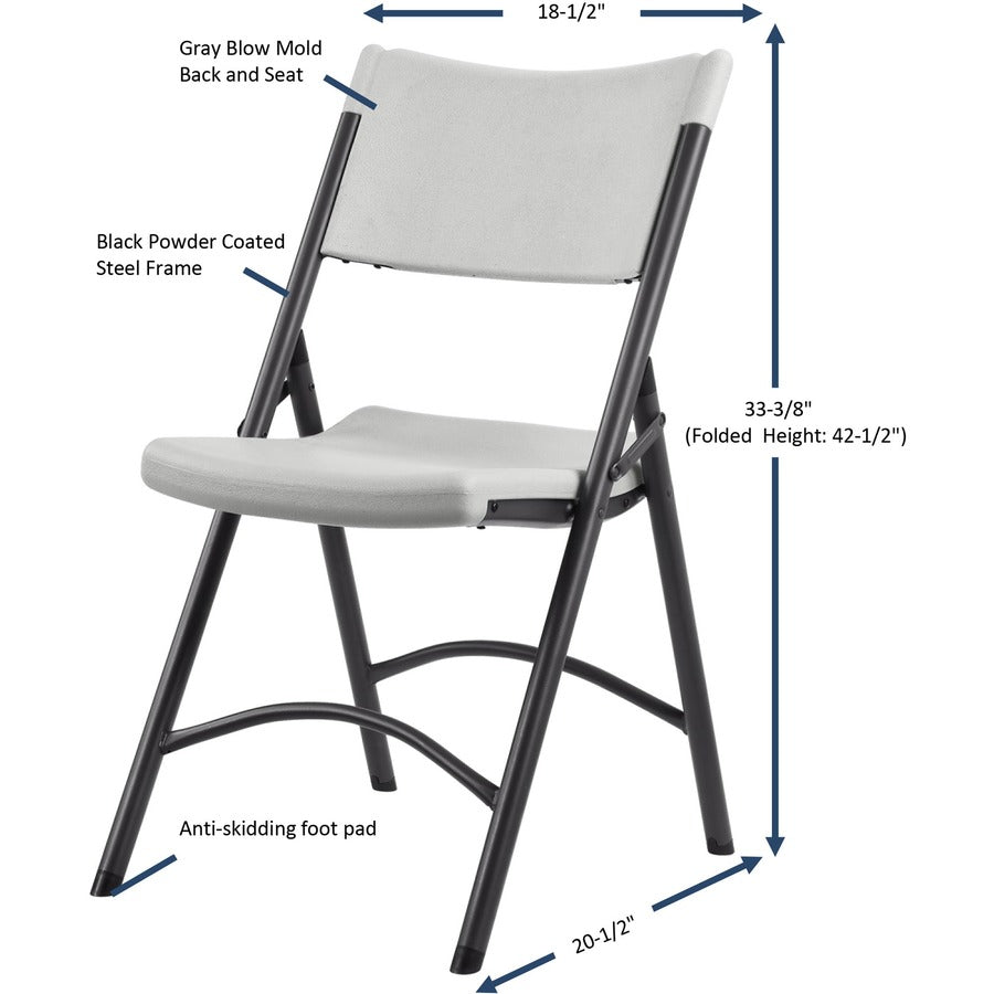 Lorell Heavy-duty Blow-Molded Folding Chairs - 62515