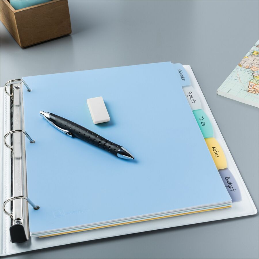Avery® Big Tab™ Write & Erase Plastic Dividers, 5 tabs, 1 set - 16170