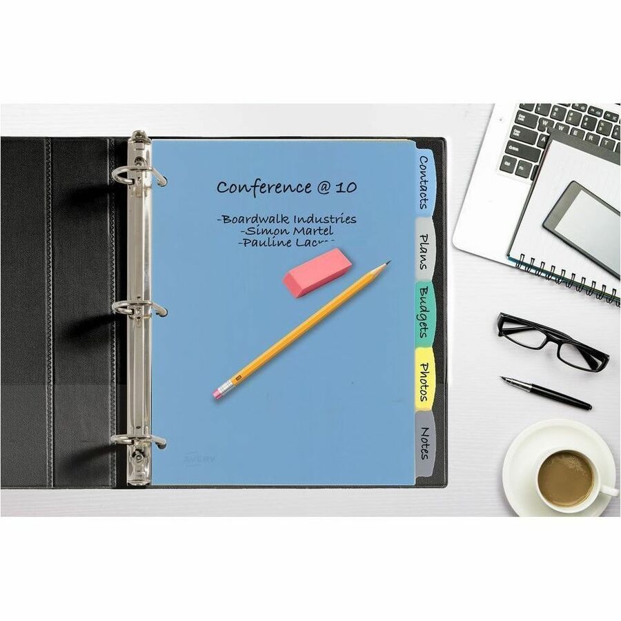 Avery Big Tab™ Write & Erase Plastic Dividers 5 tabs - 16170
