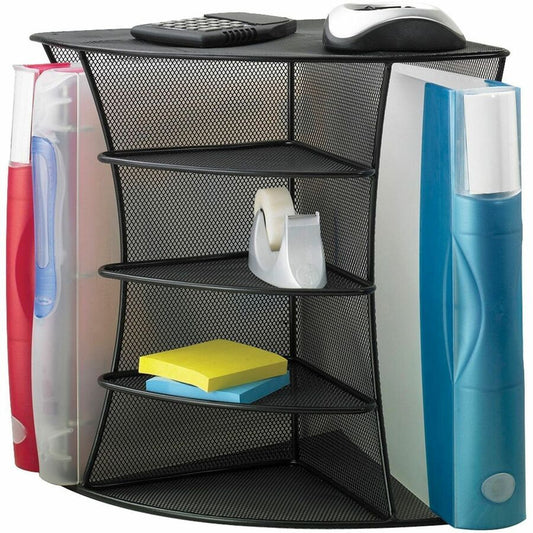 Safco Onyx Mesh Corner Organizer - 3261BL