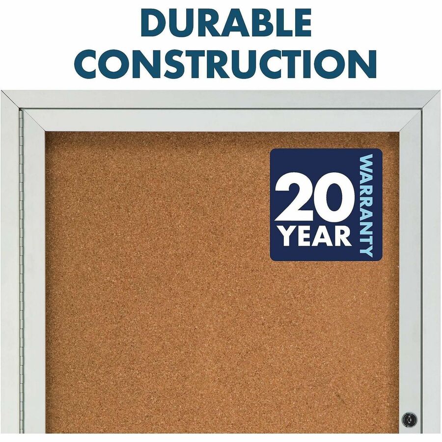 Quartet Enclosed Bulletin Board for Indoor Use - 2367