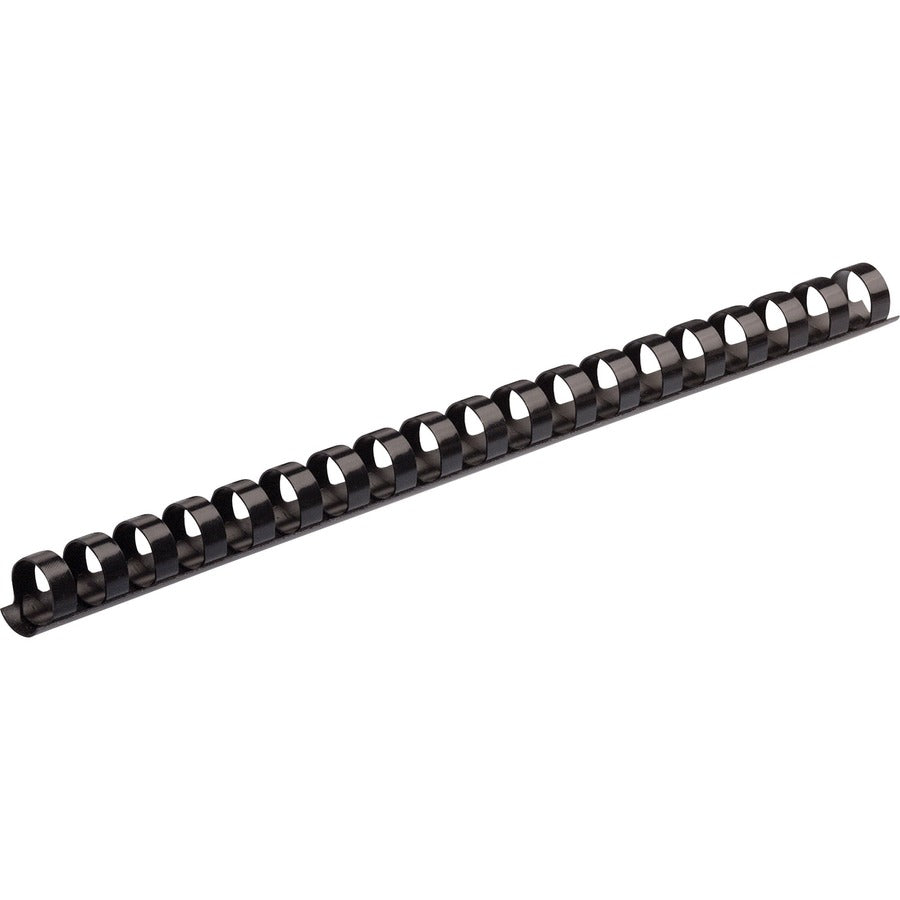 Fellowes Plastic Binding Combs - Black, 1/2" Diameter - 52326
