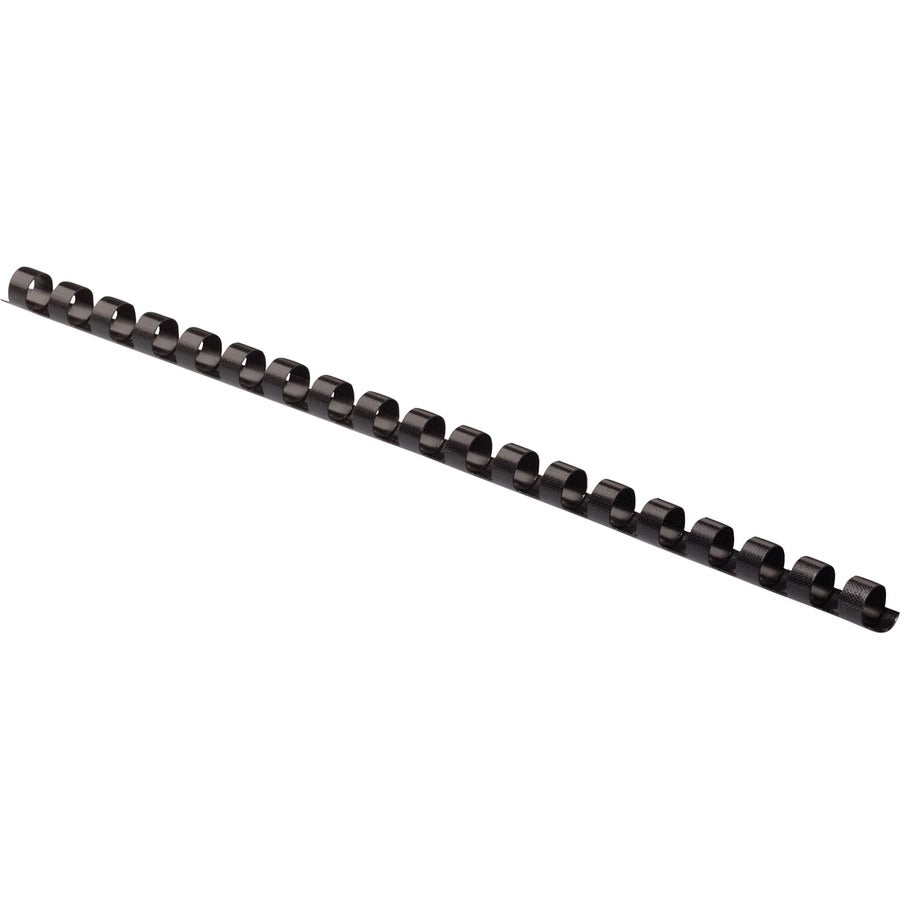 Fellowes Plastic Binding Combs - Black, 1/4" Diameter - 52366