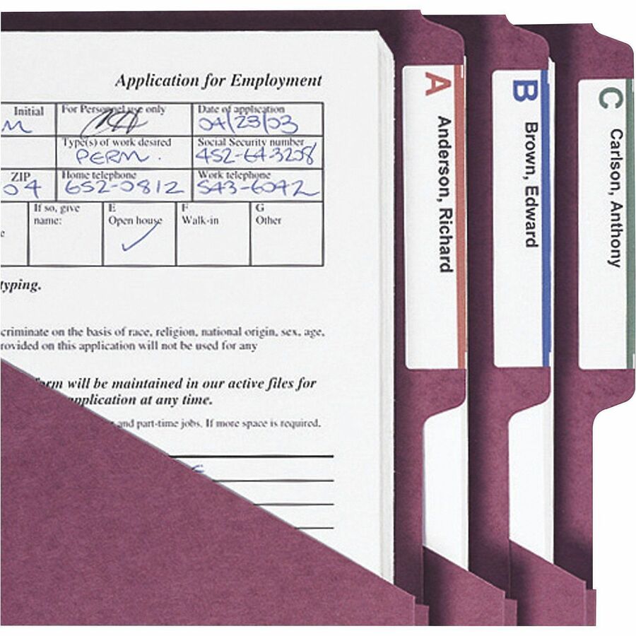 Smead Organized Up 2/5 Tab Cut Letter Recycled File Jacket - 75445