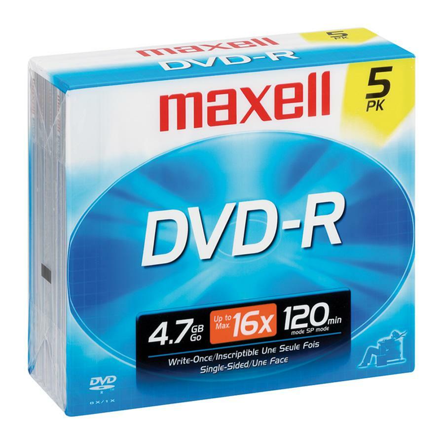Maxell DVD Recordable Media - DVD-R - 16x - 4.70 GB - 1 - Gold
