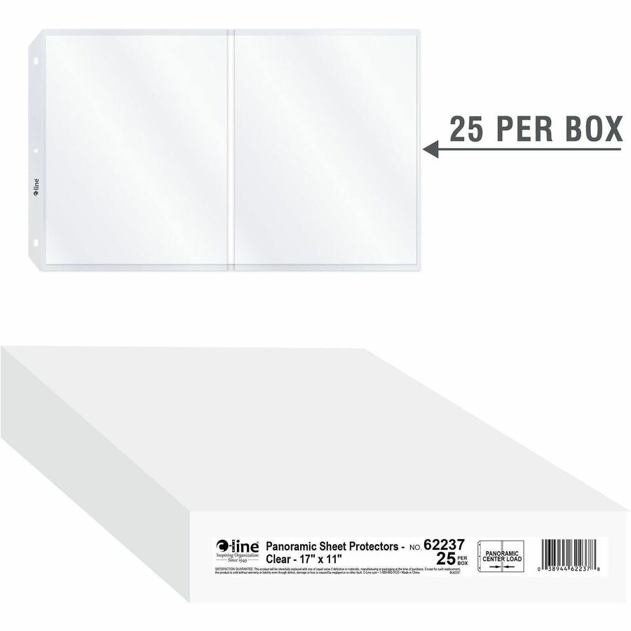 C-Line Panoramic Fold-Out Sheet Protectors - 62237