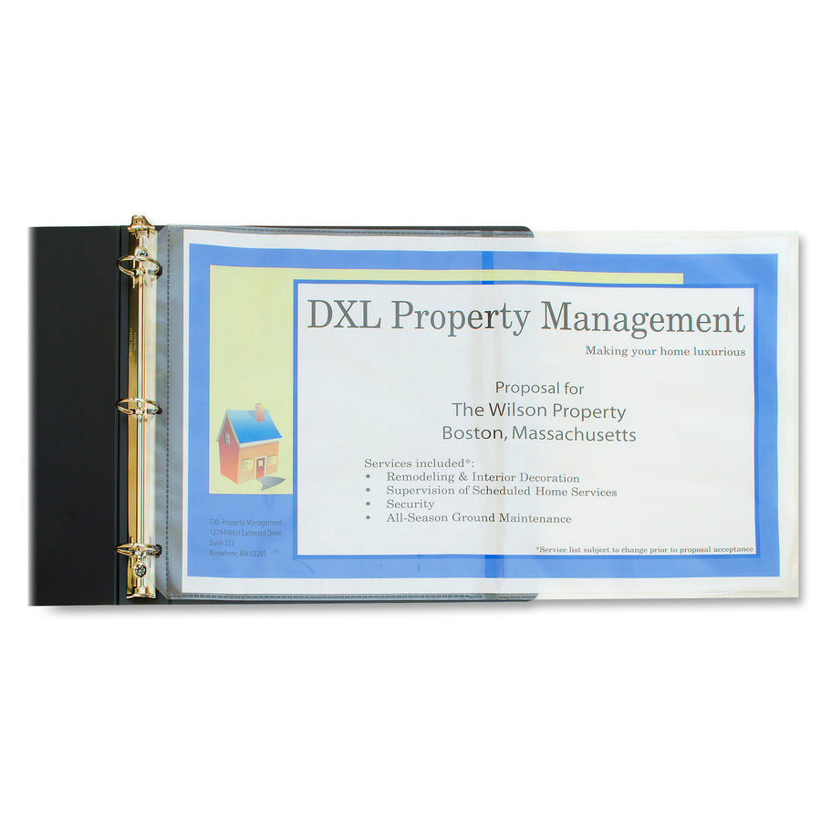 C-Line Panoramic Fold-Out Sheet Protectors - 62237