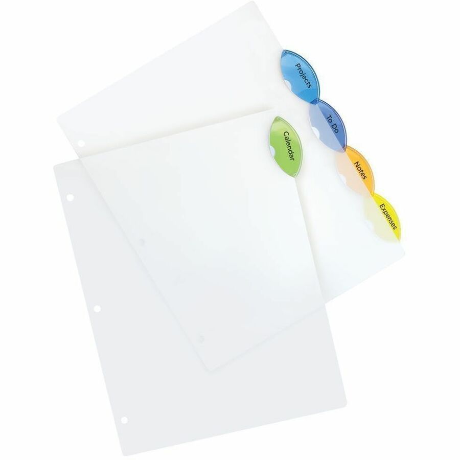 Avery Insertable Style Edge™Plastic Dividers for Laser and Inkjet Printers, 5 tabs - 11200