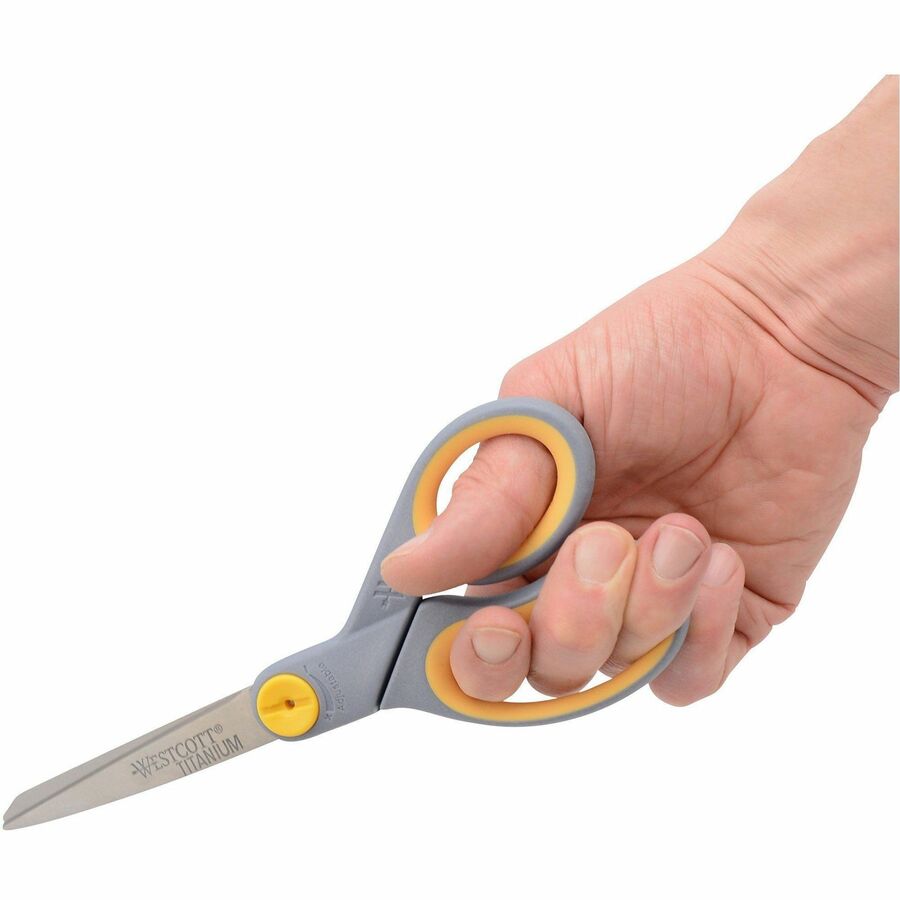 Westcott 8" Straight Soft Handle Titanium-Bonded Glide Scissors - 13901