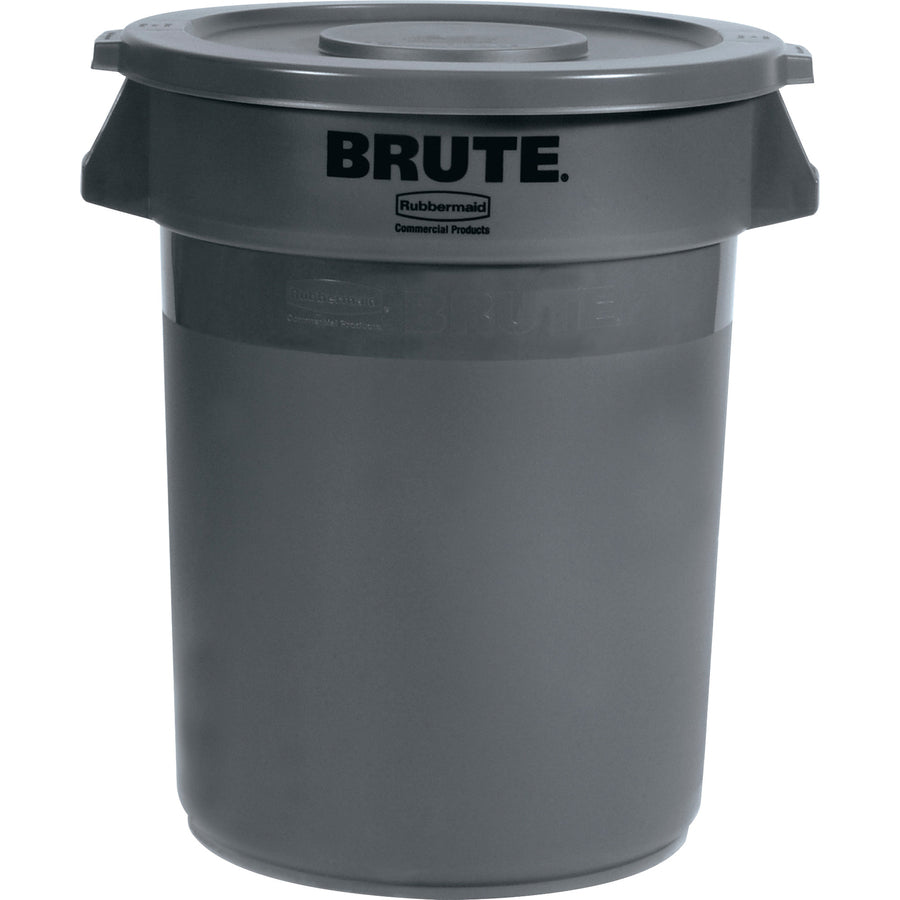 Rubbermaid Commercial Brute 32-Gallon Container Flat Lid - 263100GY