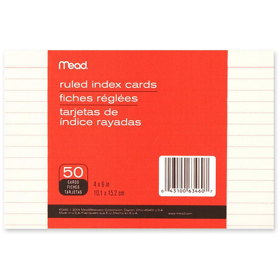 Mead Ruled Index Cards