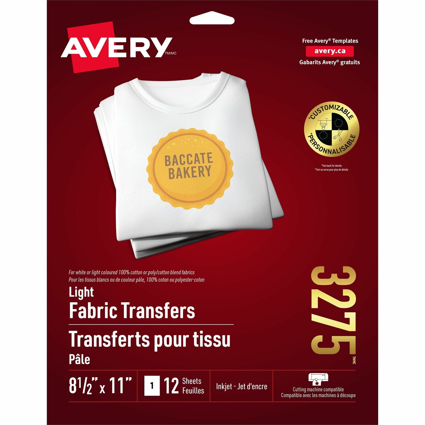 Avery® T-Shirt Transfersfor Inkjet Printers