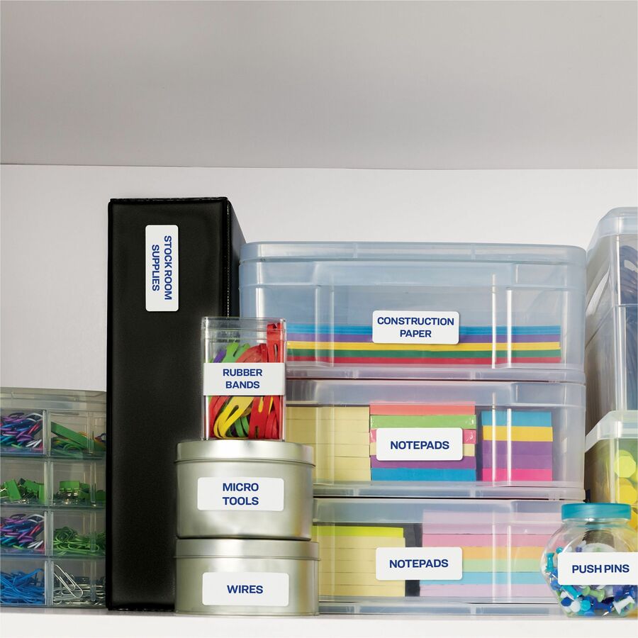 Avery® White Rectangle Labels with Sure Feed™ Technology,Easy Peel®, 1" x 4" , for Laser and Inkjet Printers - 05161
