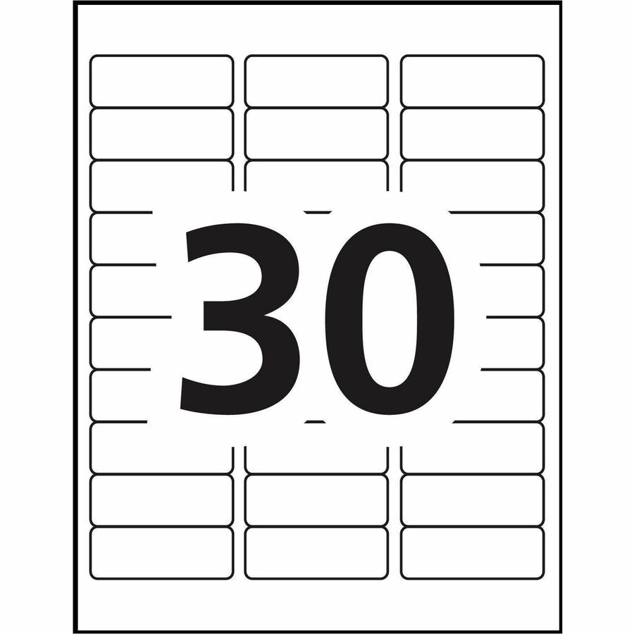 Avery High Visibility Labels for Laser and Inkjet Printers, 1" x 2-5/8" - 05971
