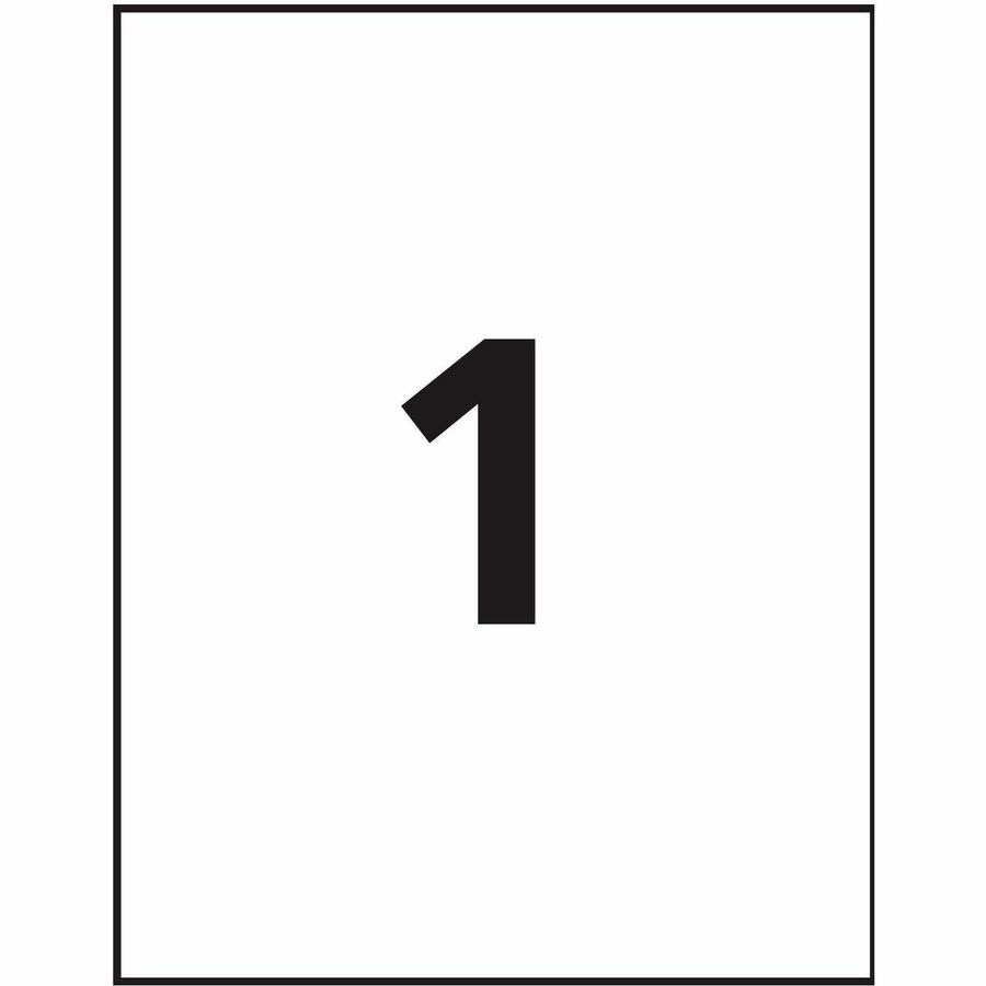 Avery® Durable ID Labelswith TrueBlock™ Technology for Laser Printers, 8-1/2" x 11" - 06575