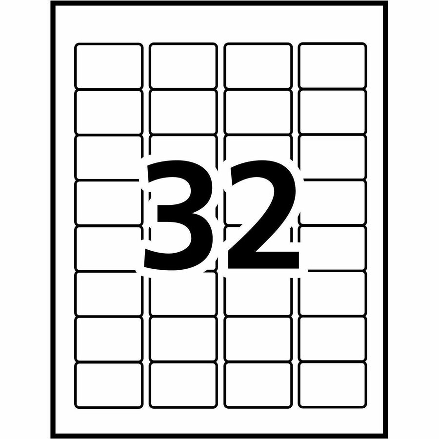 Avery® Durable ID Labelswith TrueBlock™ Technology for Laser Printers, 1-3/4" x 1¼" - 06576