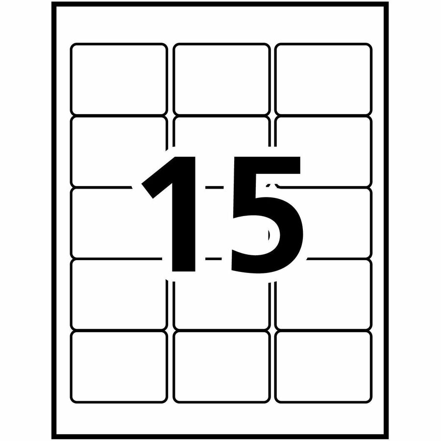 Avery® Durable ID Labelswith TrueBlock™ Technology for Laser Printers, 2-5/8" x 2" - 06578