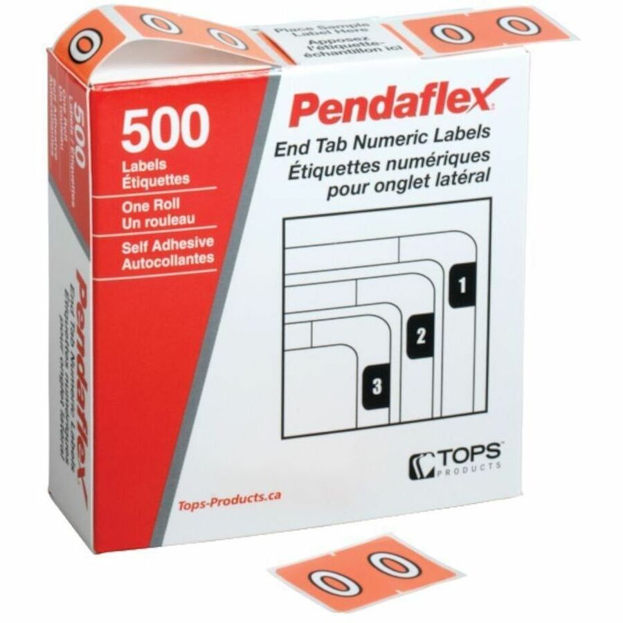 Pendaflex Numeric End Tab Filing Labels - #0