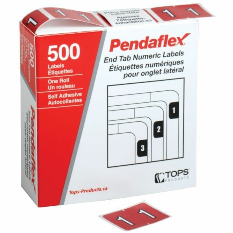 Pendaflex Numeric End Tab Filing Labels - #1