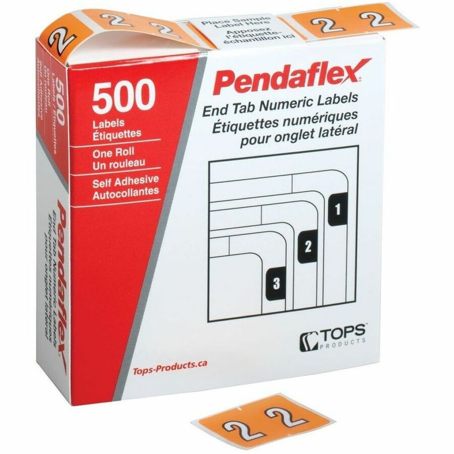 Pendaflex Numeric End Tab Filing Labels - #2