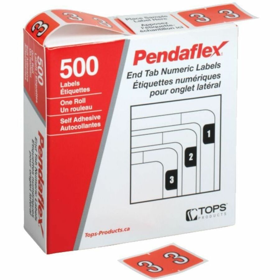 Pendaflex Numeric End Tab Filing Labels - #3