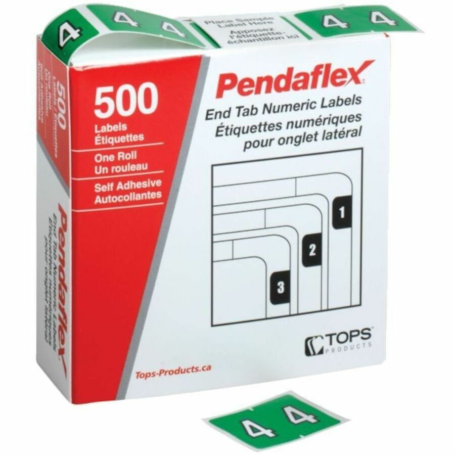 Pendaflex Numeric End Tab Filing Labels - #4