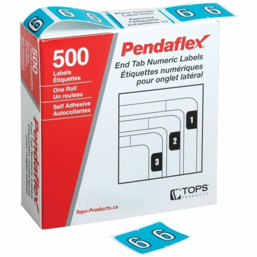 Pendaflex Numeric End Tab Filing Labels - #6