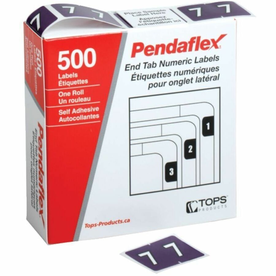 Pendaflex Numeric End Tab Filing Labels - #7