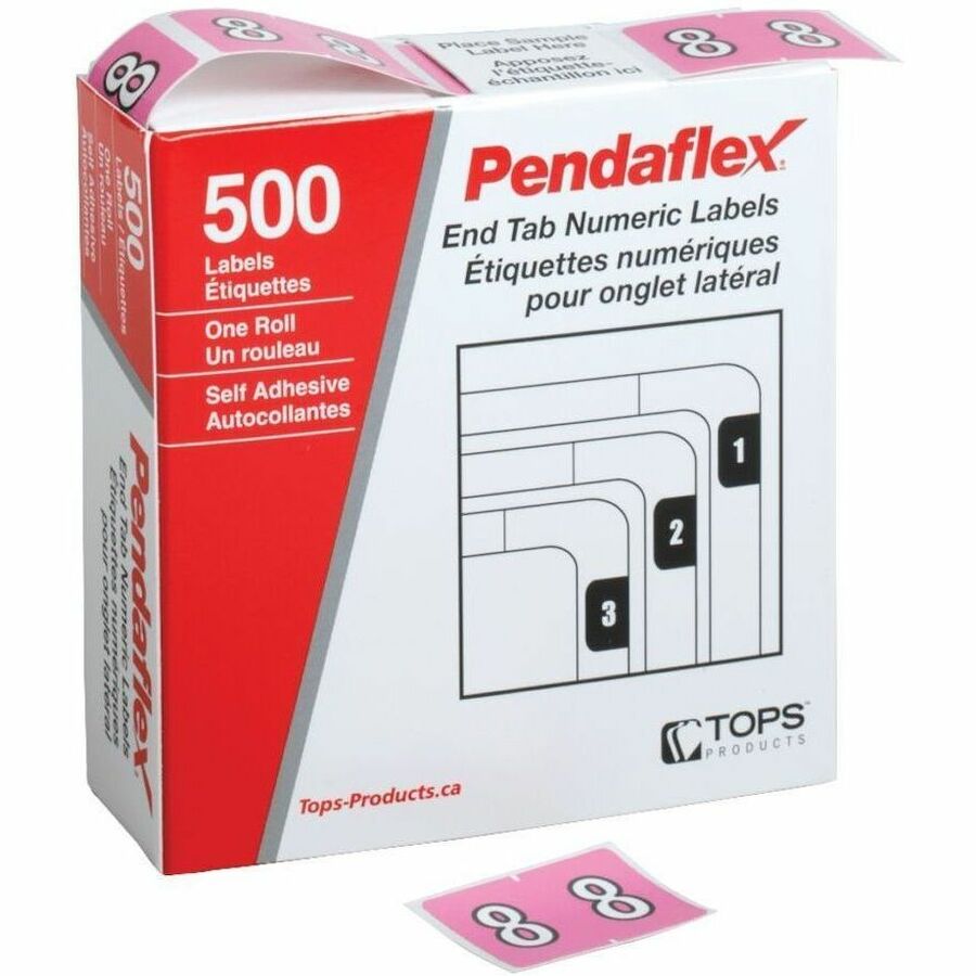 Pendaflex Numeric End Tab Filing Labels - #8