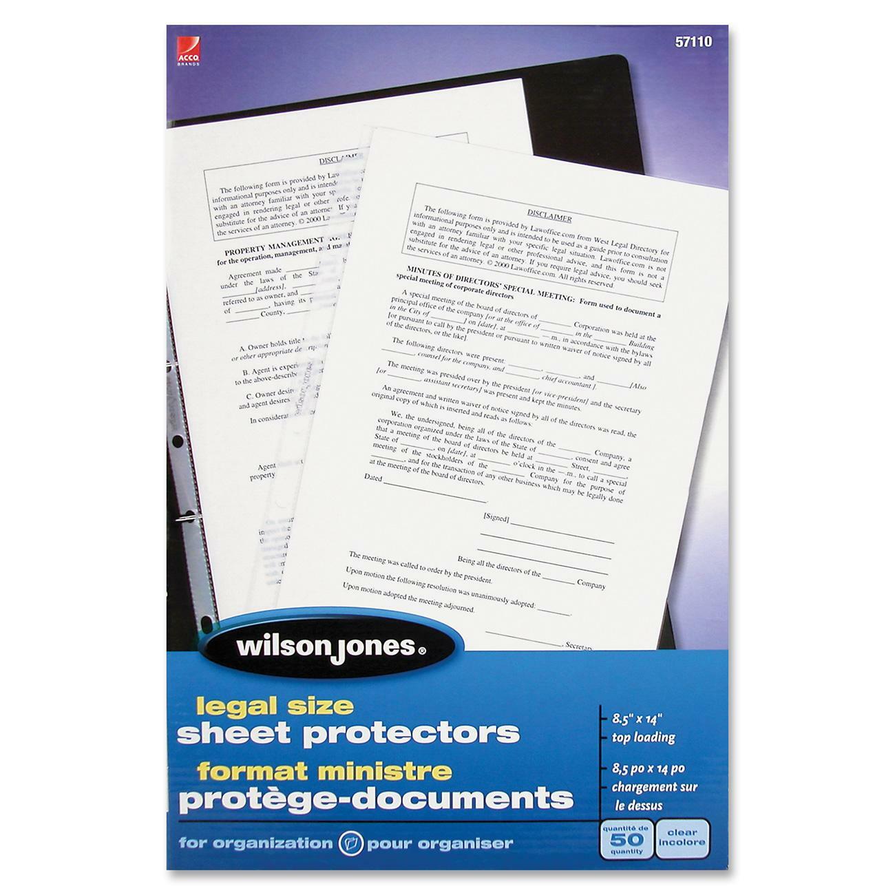 Wilson Jones 57110 Sheet Protector