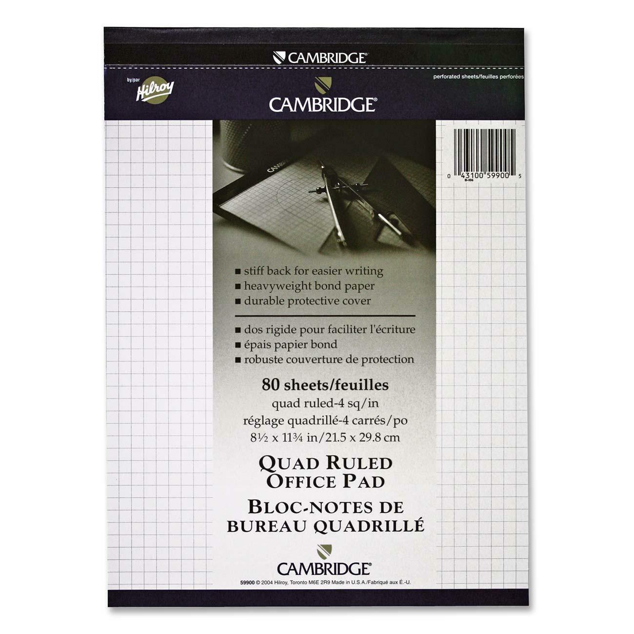 Mead Cambridge Quad Ruled Office Pad