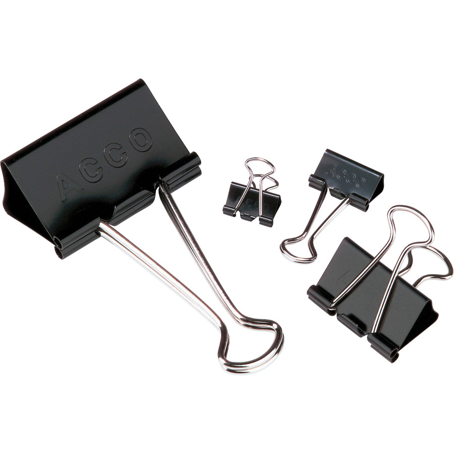 ACCO Small Foldback Binder Clips 1" wide (3/8" capacity) - 72022